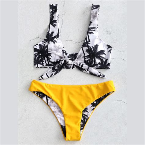 Sunflower Printed Bikini Set Sexy Swimwear Women 2020 Push Up Padded