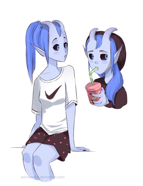 Character Design Blue Alien Gal Character Design Anime Character