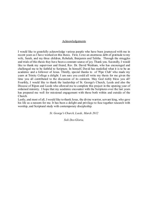 Acknowledgement sample for thesis, dissertation, or report. Ms thesis acknowledgement