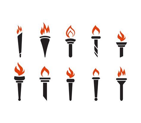 Torch Collection Set 680464 Vector Art At Vecteezy