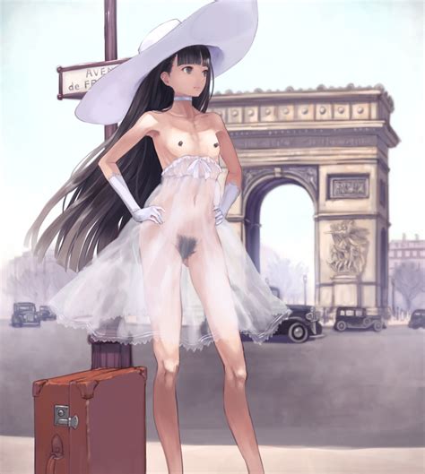 Yuzawa Karasuma Sachiko Original 1girl Arc De Triomphe Breastless