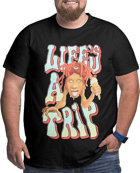 edghuoeih trippie redd life s a trip big and tall short sleeve t shirt for men plus size t