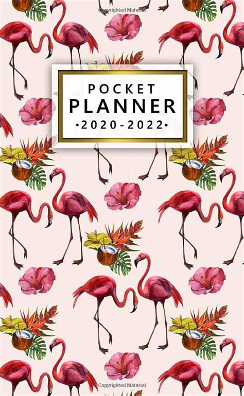 2020 2022 Pocket Planner Tropical Floral Three Year Organizer And Calendar With Monthly Spread