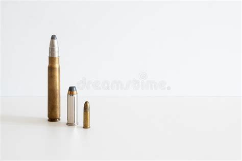 Different Type Of Bullets Isolated Over A White Background Stock Image