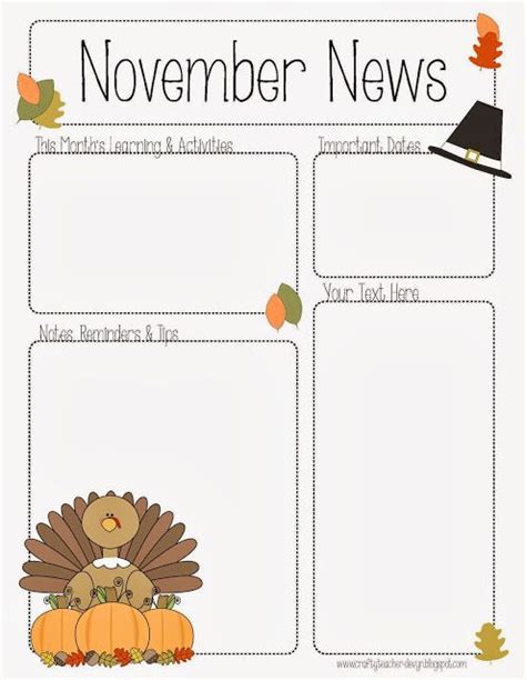 Preschool Newsletters Free Printable Templates 2care2teach4kids Com