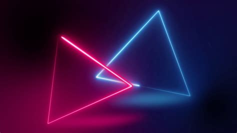 4k Triangles Neon Lights Loop Animated Background By Motion Made Youtube