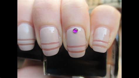 Easy Nail Art With Striping Youtube