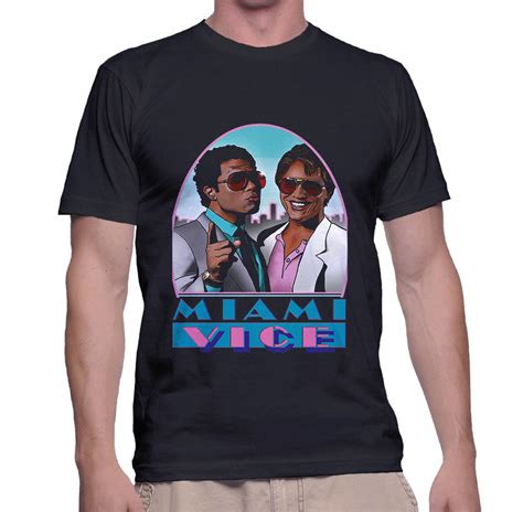 Miami Vice Retro Serial Tv Gildan T Shirts Size Black Cool Casual Pride