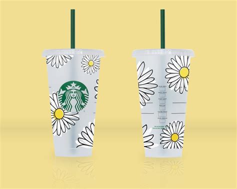 Daisy Starbucks Full Wrap Diy Decal Cold Cup Svg Files Etsy My Xxx Hot Girl