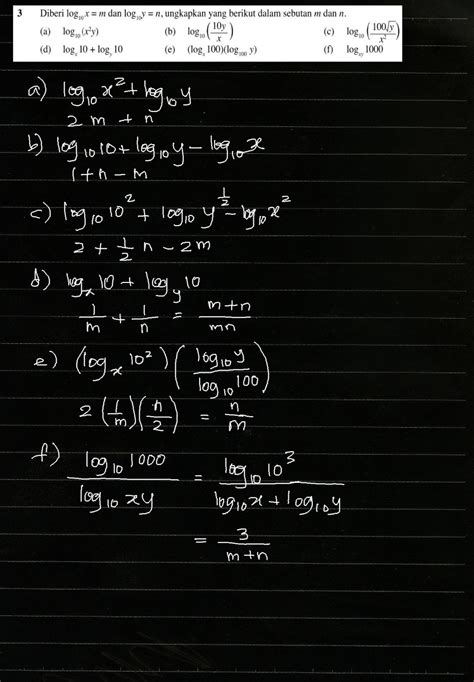 F4 Add Math Logaritma Latihan 532