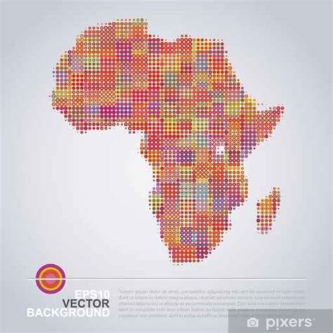 Fototapeta Przerywana Mapa Design Kolorowa Mapa Afryki Pixerspl