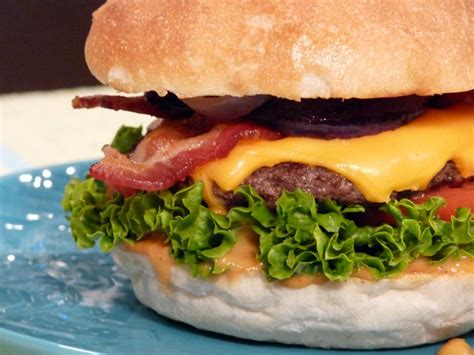 In a large bowl, combine the cheese, bacon and soup mix. Nate's Bacon Burger : Recipes : Cooking Channel Recipe ...