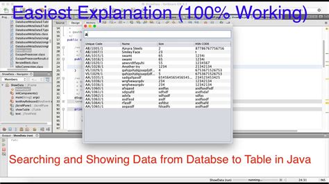 Searching And Showing Data In Table From The Database Using Textfield In Java Netbeans Youtube