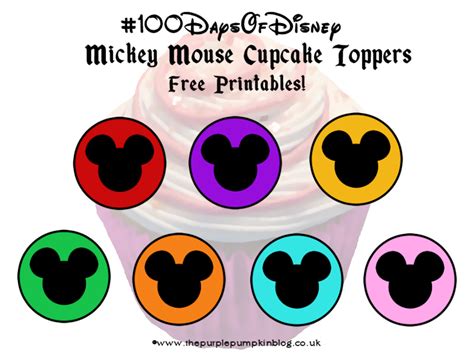Assemble your mickey mouse cupcake toppers with tape or glue and toothpicks. Mickey Mouse Cupcake Toppers #100DaysOfDisney » The Purple ...