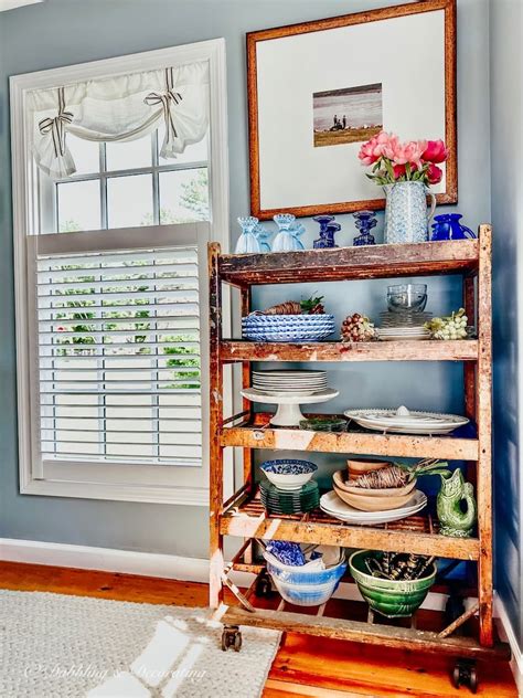 Store Stack And Display Vintage Dishes In An Antique Cobblers Rack