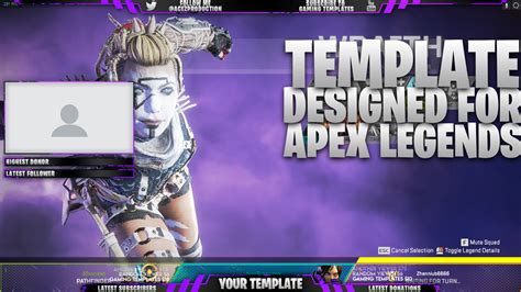 Live Stream Overlay Template Pack Apex Legends By Acezproduction On