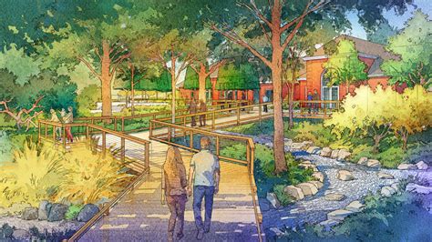 Landscape Architecture Watercolor Rendering — Depiction