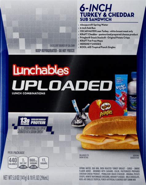 lunchables uploaded 6 inch turkey and cheddar sub sandwich lunch combination lunchables