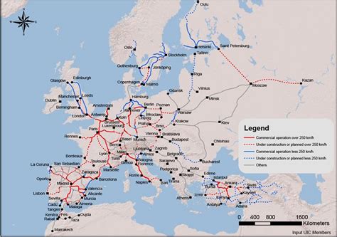 High Speed Rail Maps Of Europe And North America