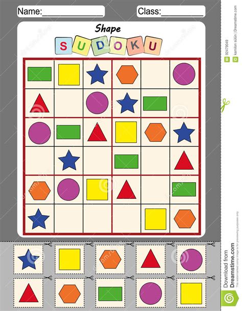 Grilles de sudoku pour enfant. Sudoku De Photo Pour Des Enfants, Couper-coller ...