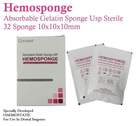 Buy Hemosponge Absorbable Gelatin Sponge Usp Sterile 32 Sponge