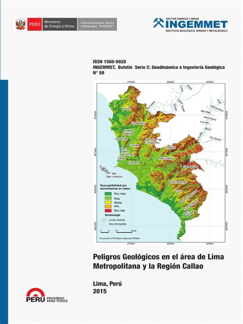 Boletín 59 Peligros Geológicos En El Área De Lima Metropolitana Y La