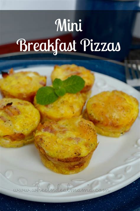 Mini Breakfast Pizzas With Ham And Cheese Wheel N Deal Mama