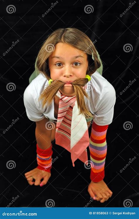 Mischievous Girl Stock Image Image Of People Portrait 81858063