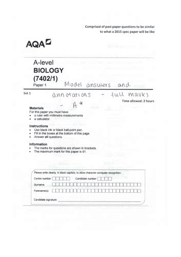 Well organised for students and teachers on all devices. Model answers / annotations / exam technique for A level ...