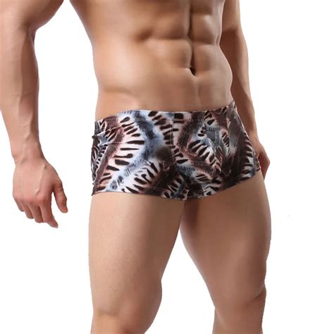 fashion men novelty milk silk boxer shorts smooth print floral male panties underwear men boxers