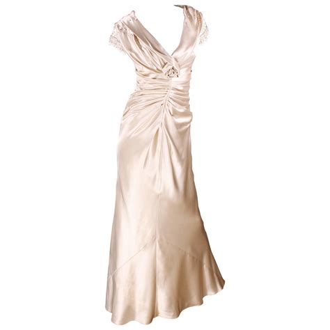 Christian Dior Champagne Colored Evening Gown At 1stdibs