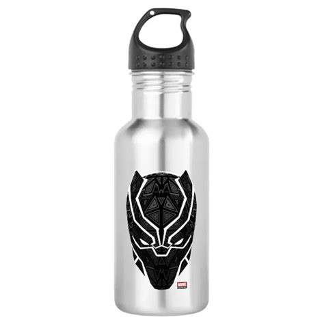 Avengers Classics Tribal Black Panther Head Stainless Steel Water