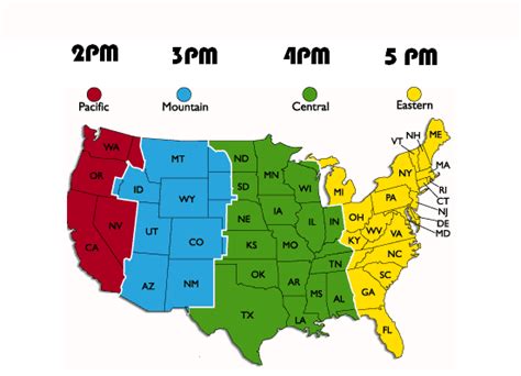 Time Zone Printable Map Usa Clipart Best