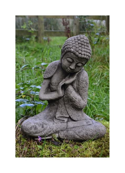Resting Welsh Buddha Statue Garden Ornament Onefold Ltd
