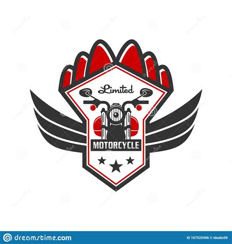 Retro Or Vintage Motorcycle Emblem Logo Design Stock Vector