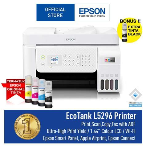 Promo Printer Epson L 5296 Wifi Multifungsi Adf Warna Putih Pengganti