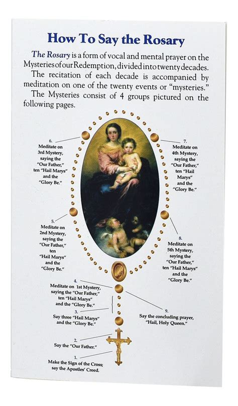 How To Pray The Rosary Pamphlet Printable Rosary Prayers Catholic