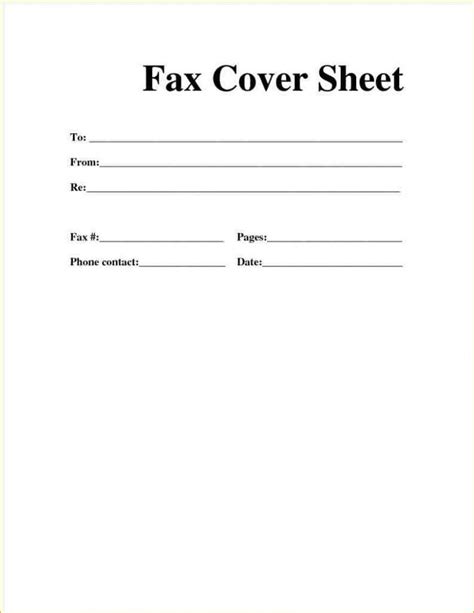 Free Professional Fax Cover Sheet Template