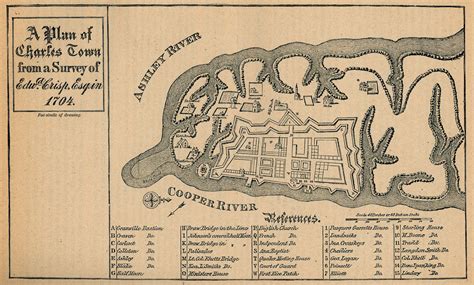 Carolina Charles Town In 1704 Map