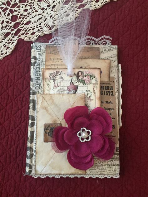 Vintage Like Handmade Book Cover With Tags And Tuck Spots Etsy