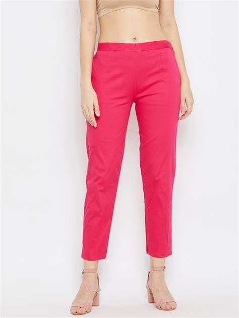 Women Magenta Regular Fit Solid Pants At Rs 96700 महिलाओ की पैंट लेडीज़ पैंट Noz2toz New