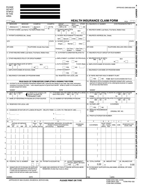 Hcfa Form 1500 Tricare Fill Out And Sign Online Dochub