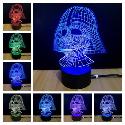 Msparkling Td054 Star Wars Darth Vader Shape 3d Ledlamp 3d Led Lamp