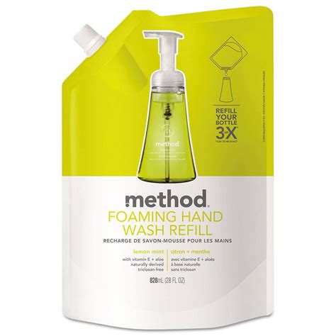 Method Foaming Hand Wash Refill Lemon Mint 28 Oz Pouch Mth01365