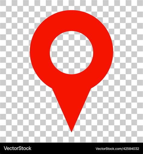 Map Pin Icon With Transparent Background Vector Image