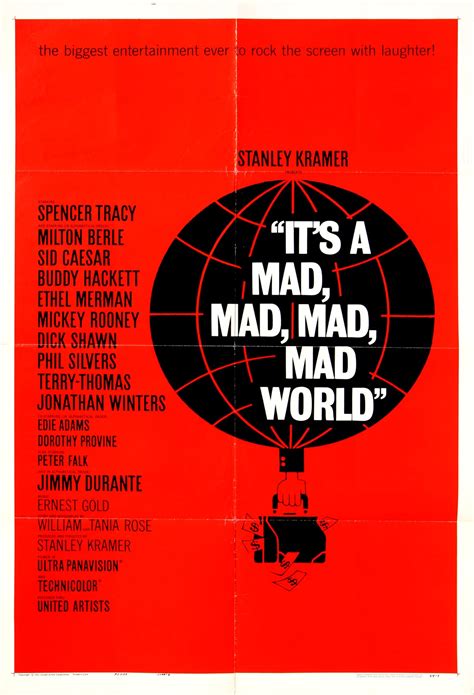 Its A Mad Mad Mad Mad World 1963 Poster Art By Saul Bass 2