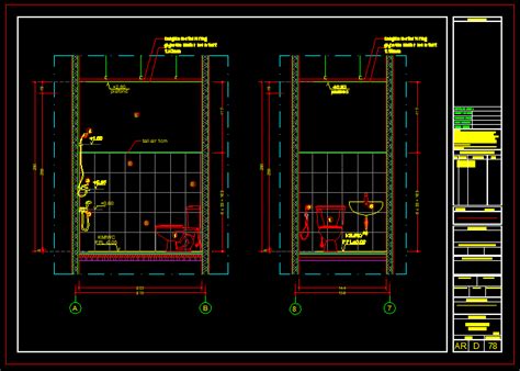 Kami butuh saran dari bapak bagaimana penataan kamar mandi yang baik dari sisi arsitekturnya, dan sebelumnya kami mengucapkan terima kasih atas saran dan masukannya. Detail Kamar Mandi/WC Gambar Kerja Autocad File dwg ...