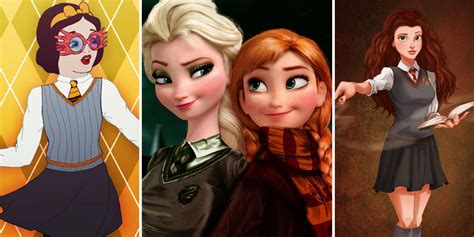 20 Disney Characters Reimagined As Hogwarts Students Screenrant