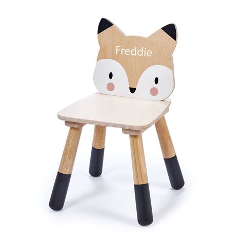 Personalised Child Wooden Fox Chair Etsy