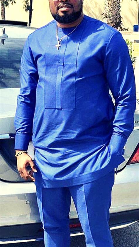 Royal Blue African Suit For Men Dashiki Clothing For Men Etsy